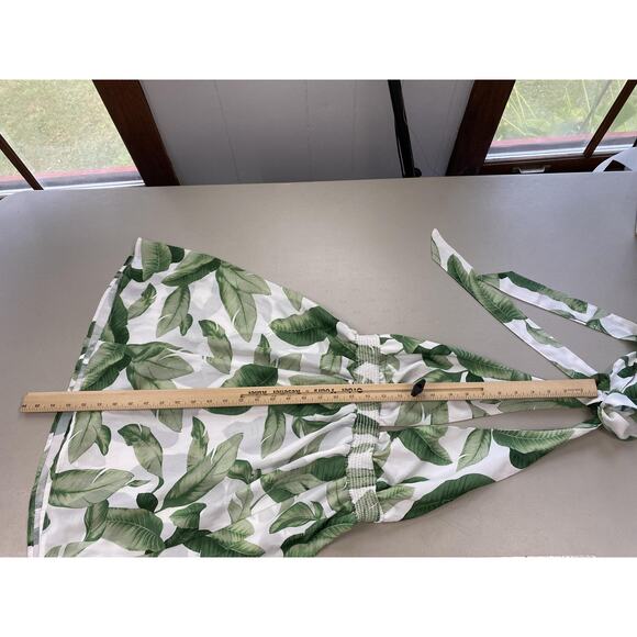 Show Me Your MuMu Dress Womens Medium Green Island Mini Halter Palmtini Tropical - Picture 8 of 11